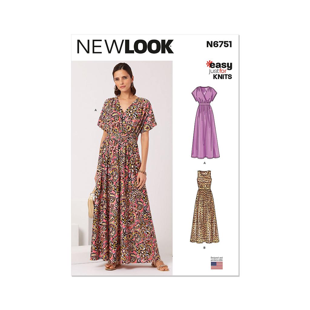 Patron New Look 6751 Robe pull du 38 au 50 FR activa france