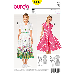 Patron Burda 6520 Vestido