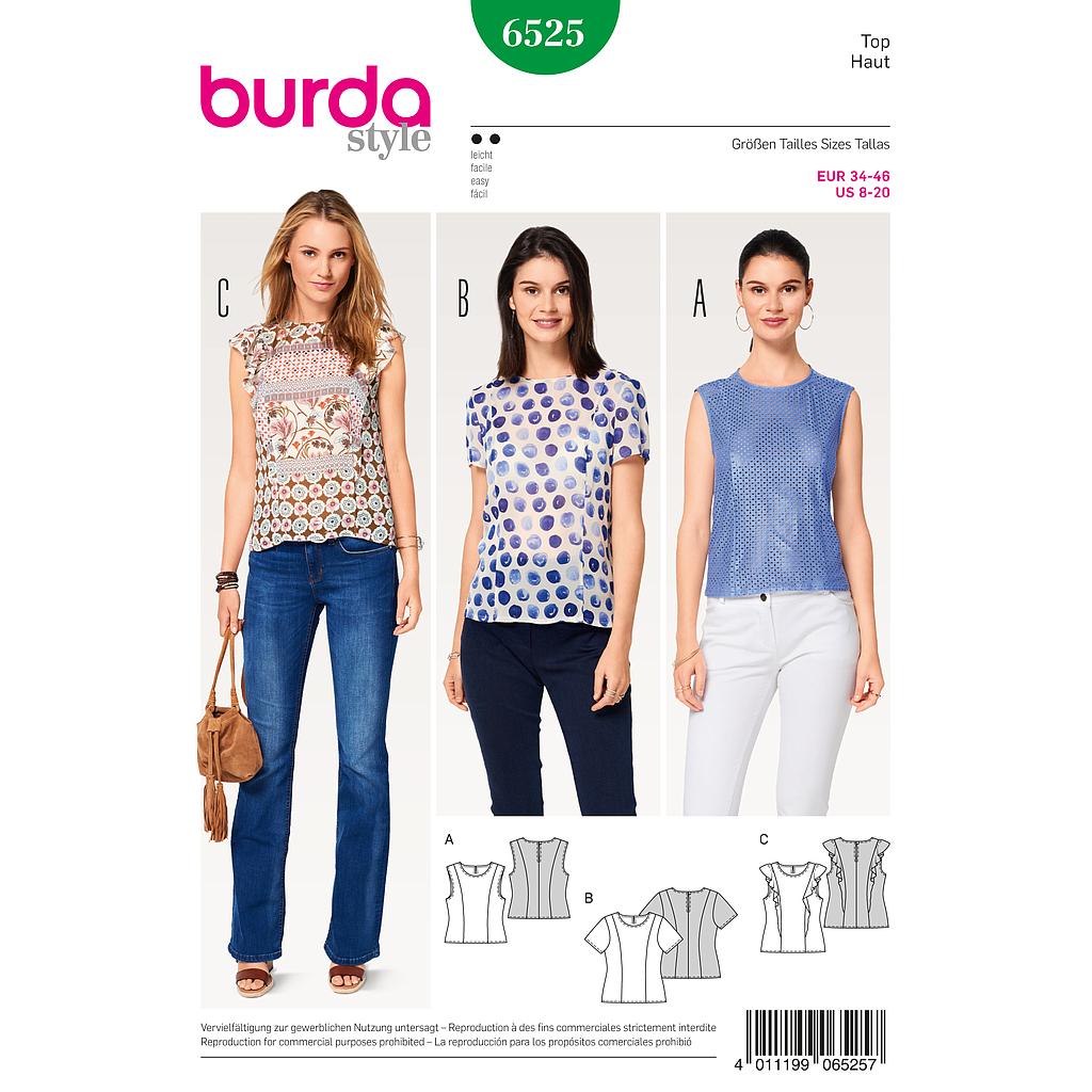 Patron Burda 6525 Camiseta