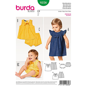 Patron Burda Kids 9358 Conjunto bebé