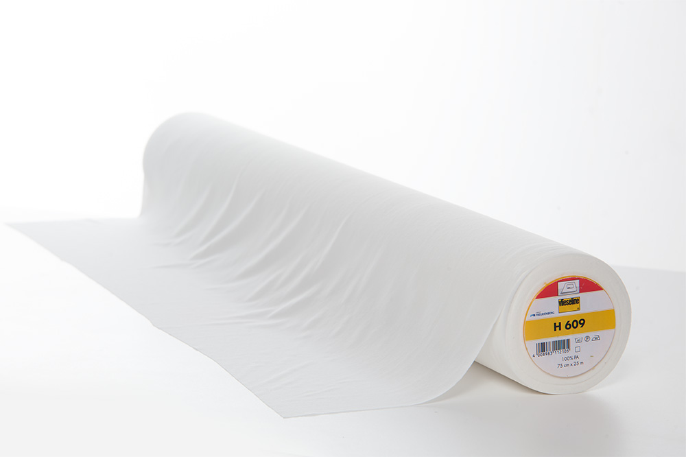 H 609 Entretela termoadhesiva para tejidos extensibles 25m x 75 cm - Blanco