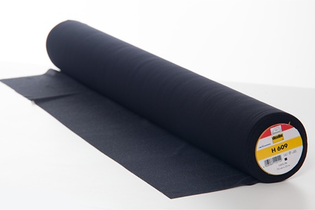 H 609 Entretela termoadhesiva para telas extensibles 25m x 75 cm - Negra