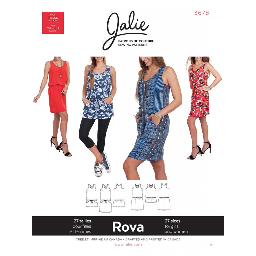 Patrón Jalie 3678 Rova - Vestido y Túnica