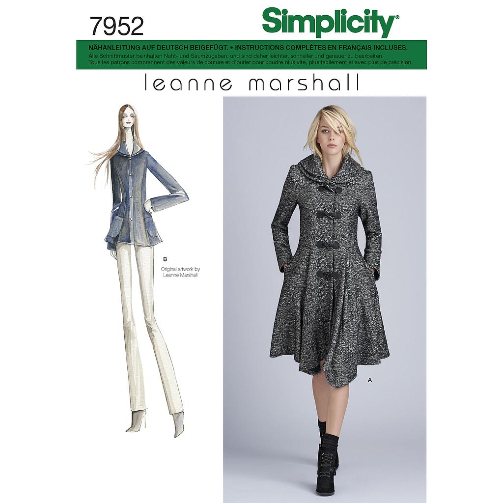 Patrón Simplicity 7952.R5 Chaqueta y abrigo Mujer