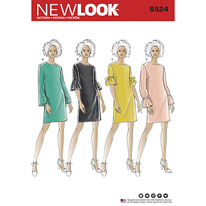 Patrón New Look 6524 Vestido Mujer