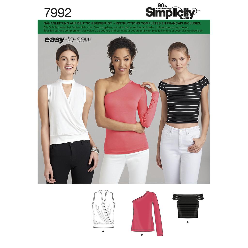 Patrón Simplicity 7992.D5-Camisetas
