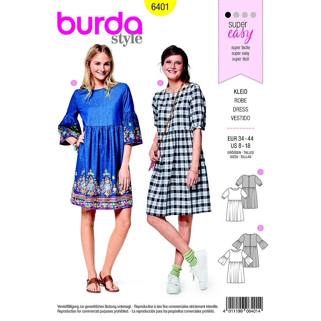 Patrón Burda 6401 Vestido