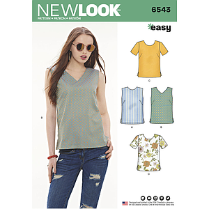 Patrón New Look 6543 Blusa mujer