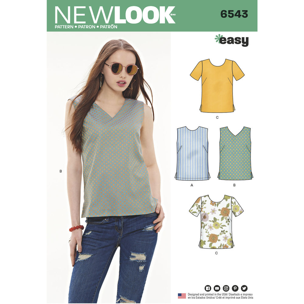 Patrón New Look 6543 Blusa mujer