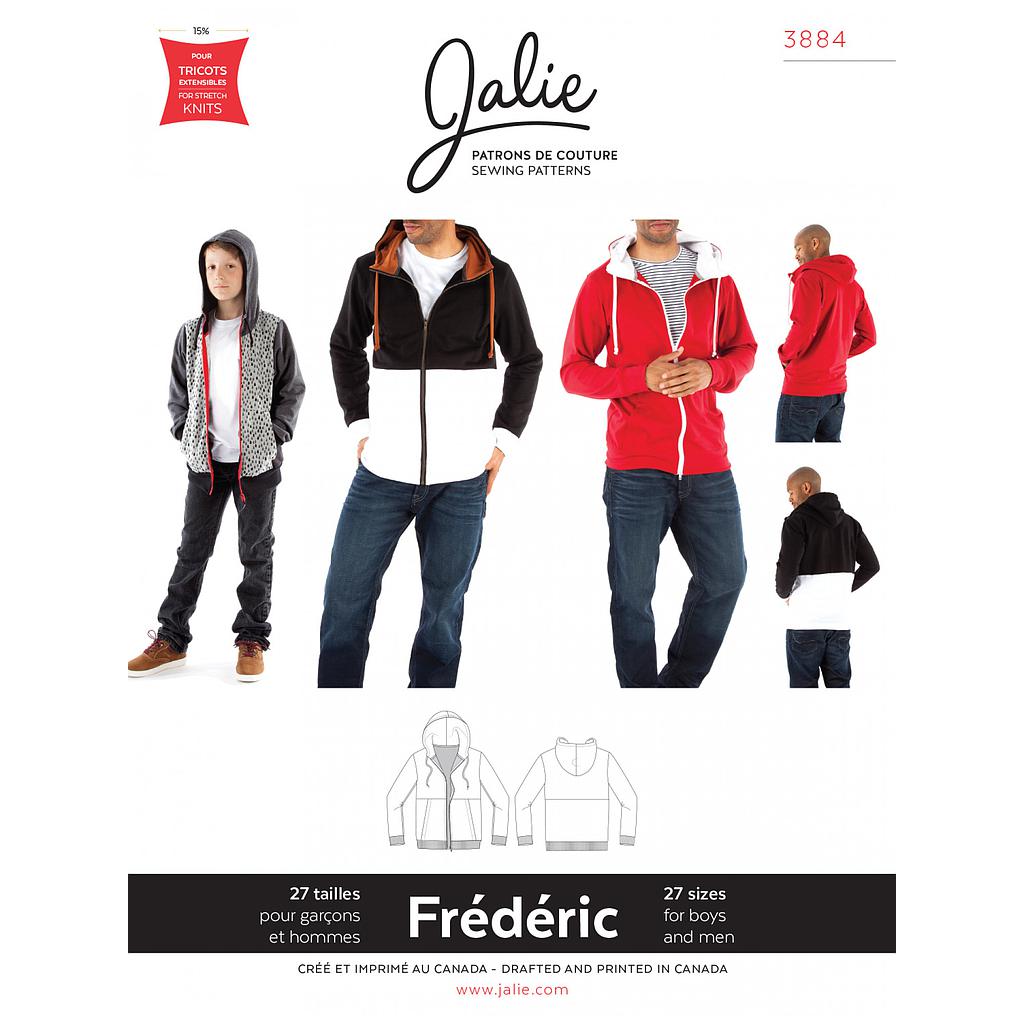 Patron Jalie 3884 Chaqueta con capucha  - Frédéric