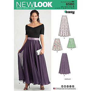 Patron New Look 6580 Jupe