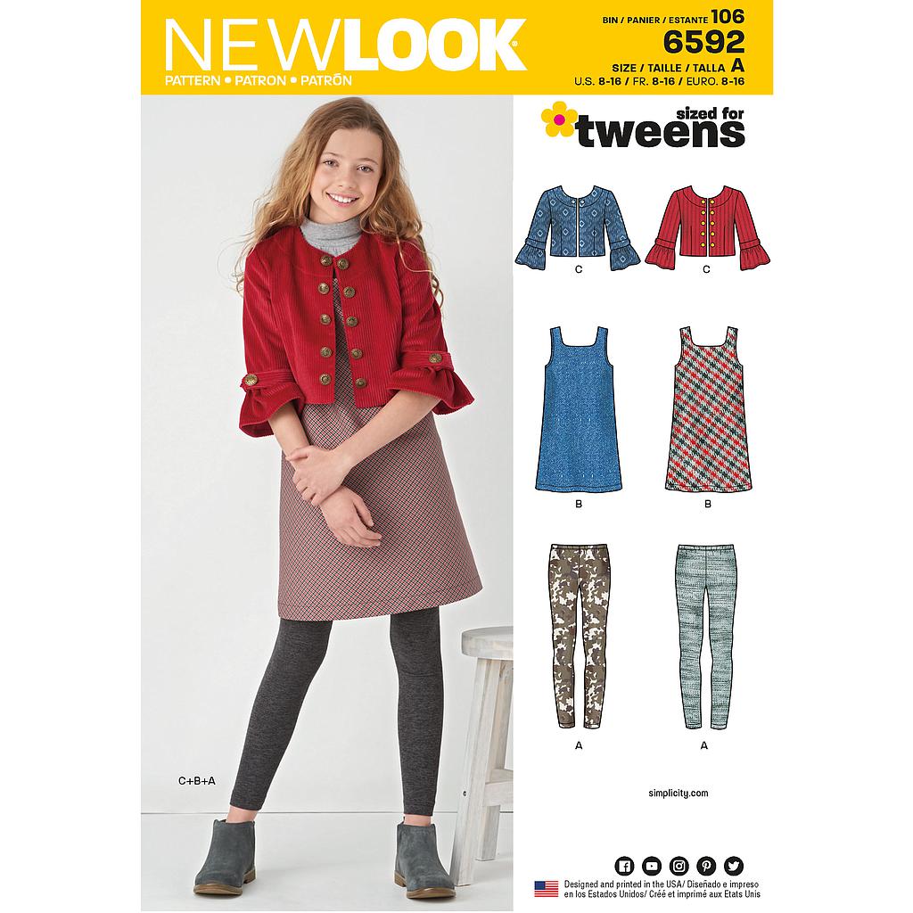 Patrón New Look 6592 Chandal para chica