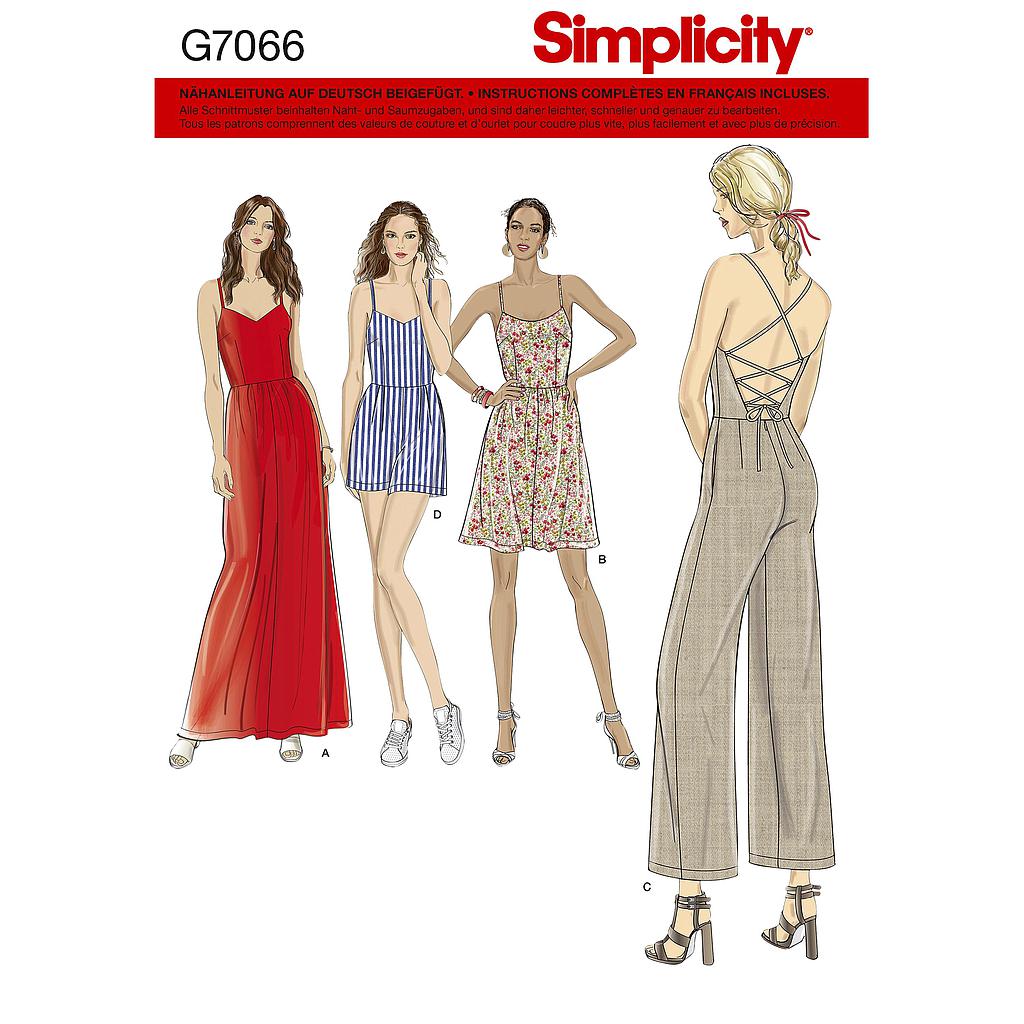 Patron Simplicity 7066 robe et combinaison