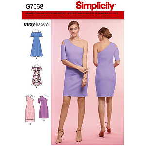 Patron Simplicity 7068 robe femme du 34 au 52