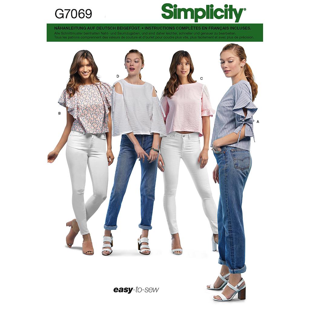 Patron Simplicity 7069 haut femme du 34 au 50
