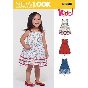 Patron New Look 6610 Robe pour fillette
