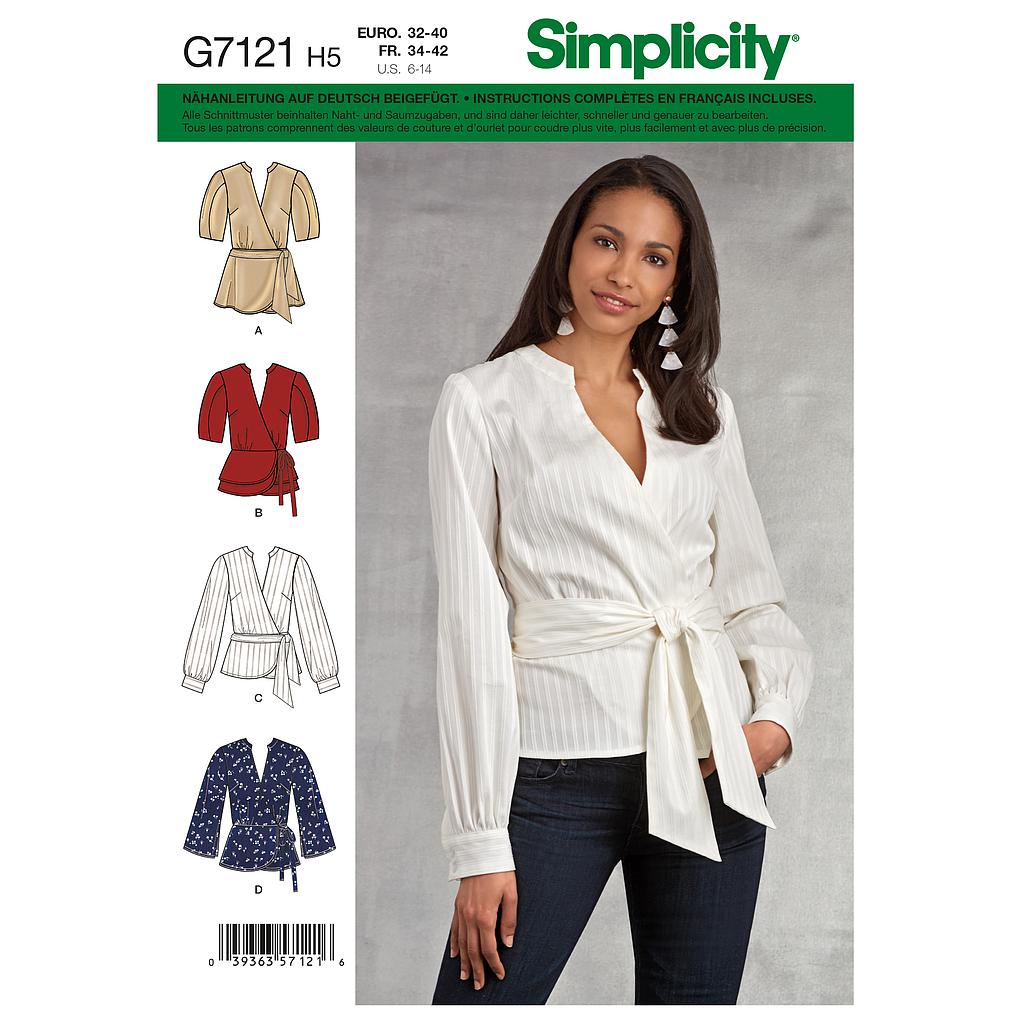 Patron Simplicity 8791 Chemisier cache - coeur et ceinture pour femmes de 34 à 52#