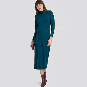 Patron Simplicity 9175- Robe col montant avec bas style pareo du 34 au 52
