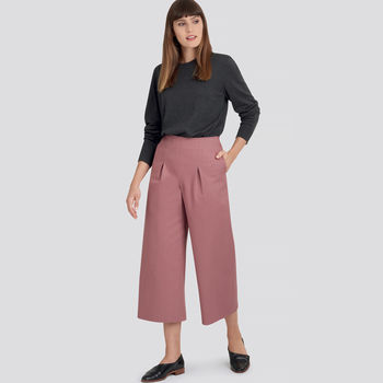Patron Simplicity 9181- Pantalon court et Jupe avec plis piqués du 34 au 52