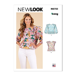 Patron New Look 6732 -  Top avec variantes du 34 au 46 (FR)