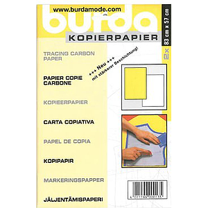 Papier Carbone Burda Jaune et Blanc - 2 feuilles 83 x 57 cm