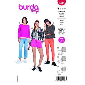 Patron Burda 5849-Blouse