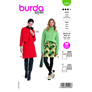 Patron Burda 5868-Jupe