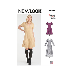 Patron New Look - Robe en tricot du 38 au 50 FR