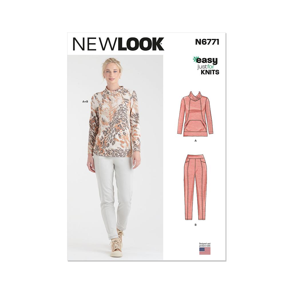 Patron New Look - Haut et pantalon du 32 au 54 FR