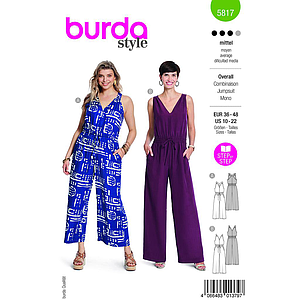 Patron Burda 5817 - Combinaisons stylées du 36 au 48 FR