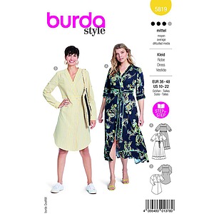 Patron Burda 5819 - Robe portefeuille du 36 au 48 FR