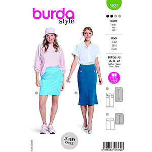 Patron Burda 5825 - Jupe longueur genou du 36 au 48 FR