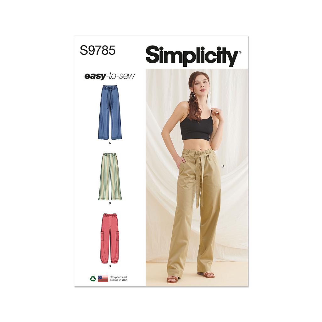 Patron Simplicity 9785 - Pantalon décontracté du 36 au 54 FR