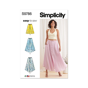 Patron Simplicity 9786 - Jupe du 32 au 48 FR