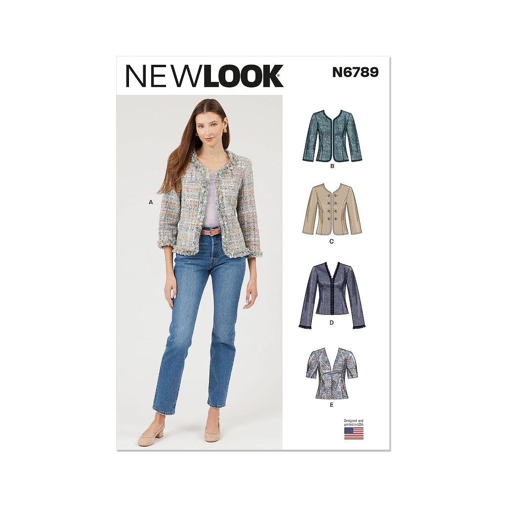 Patron New Look 6789 -  Vestes pour Jeunes Femmes