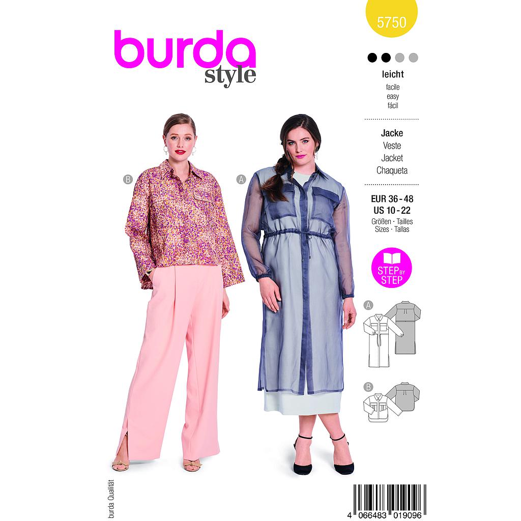 Patron Burda 5750 - Veste