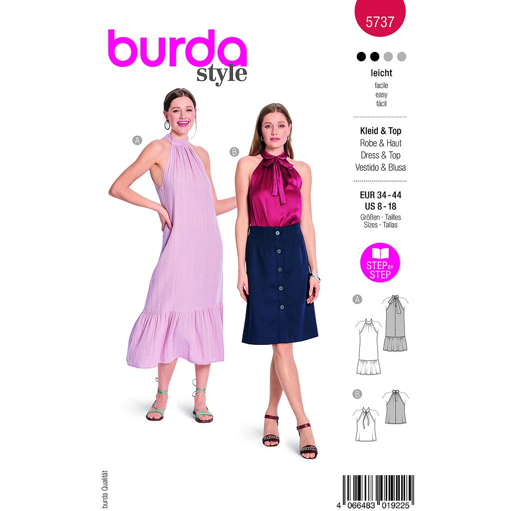 Patron Burda 5737 - Robe &amp; Top