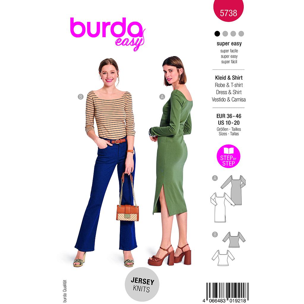 Patron Burda 5738 - Robe &amp; Top