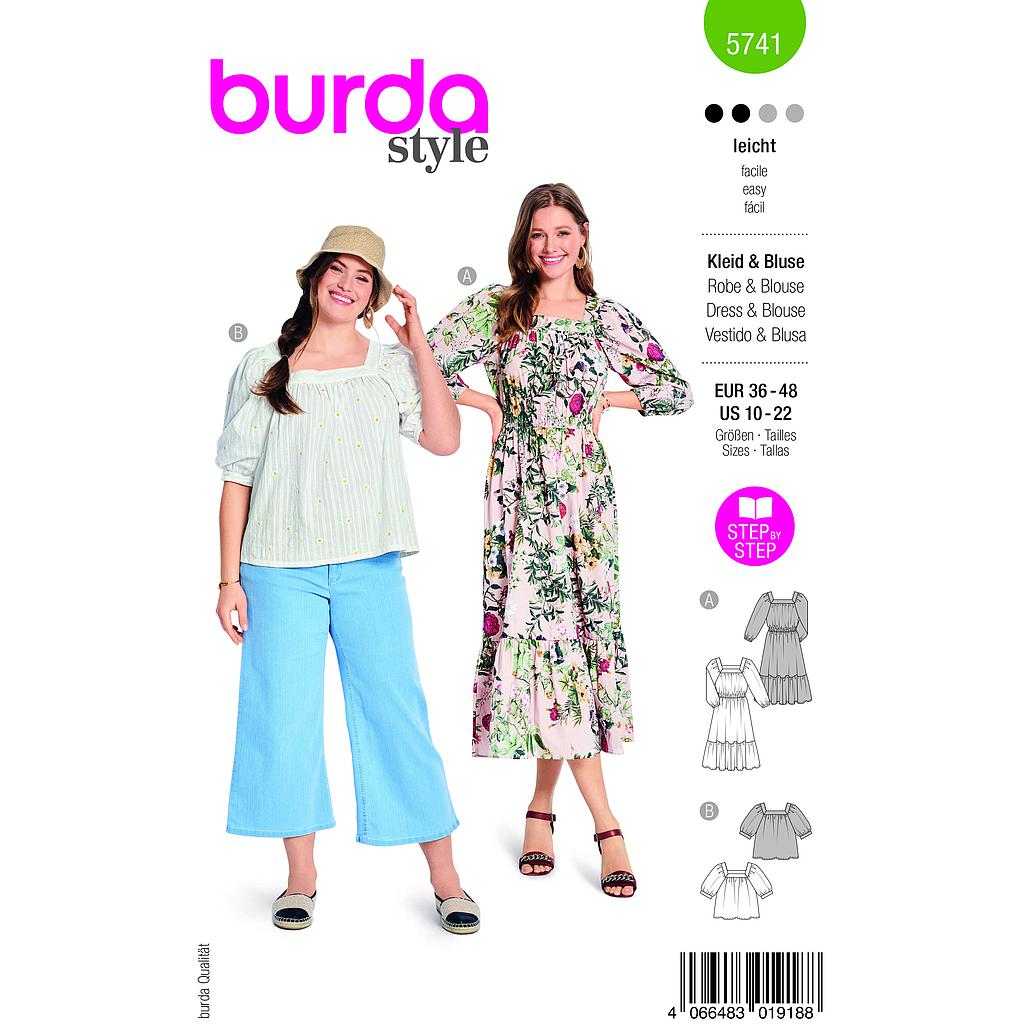 Patron Burda 5741 - Robe &amp; Blouse