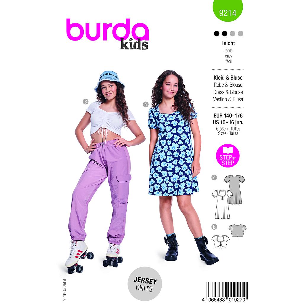 Patron Burda 9214 - Robe &amp; Top
