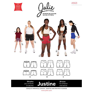 Patron Jalie 4563 - JUSTINE - Short athlétique ajusté