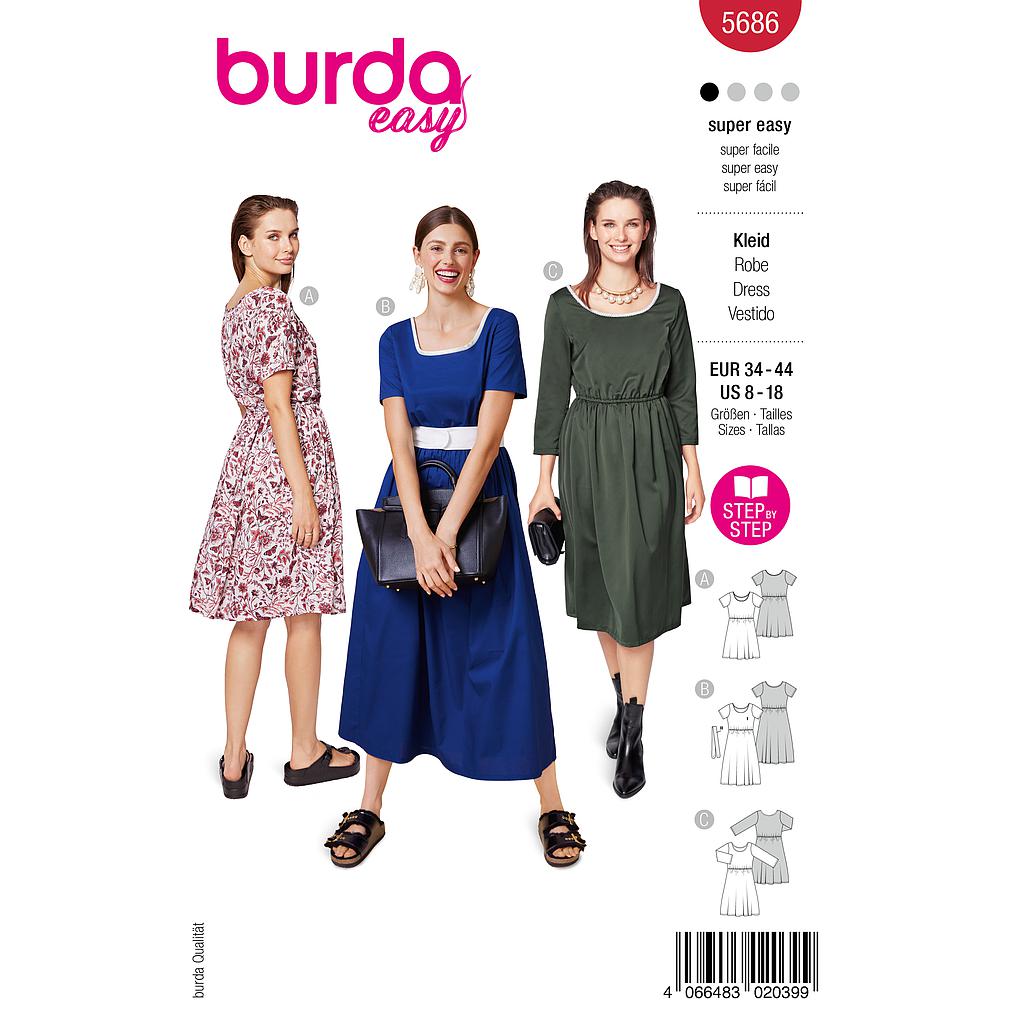 Patron Burda 5686 - Robe