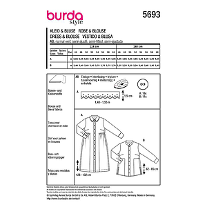 Patron Burda 5693 - Robe et chemisier