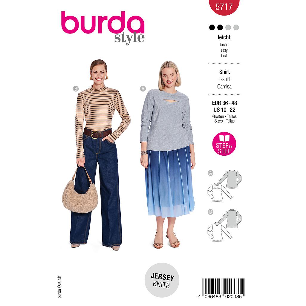 Patron Burda 5717 - T-shirt
