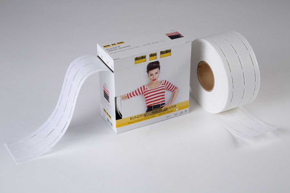 GP 3 Cinta perforada - blanco - 50m x 7cm (10-25-25-10mm)
