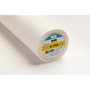 G740 Entretela de algodón de peso medio - crema - 25m x 90cm 