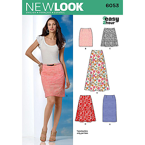 Patrón New Look 6053 Falda 