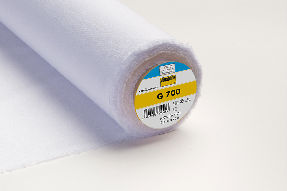 G 700 Entretela Tejida termoadhesiva versátil - 25m x 90cm - blanco