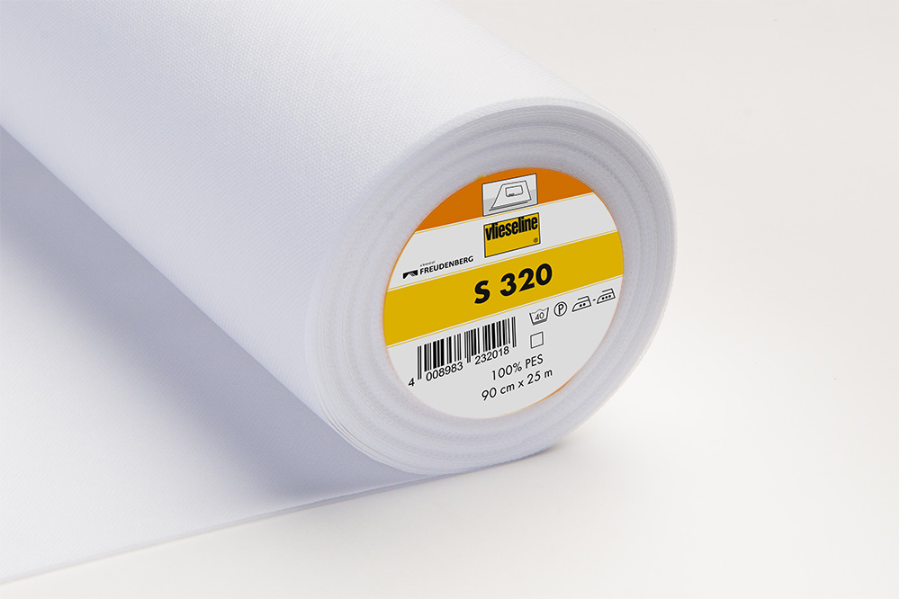 S320 Entretela termoadhesiva ligera multiuso - 30 cm x 25 m - blanco