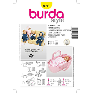 Patrón Nº8591 Burda Creativa: Guardarropa para muñecas